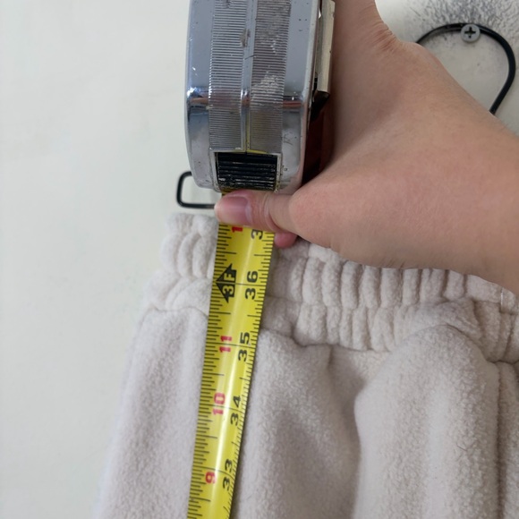 Women winter cozy fleece cuffed sweatpants adjustable waist M - Picture 7 of 7